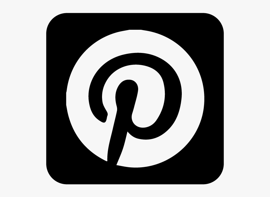 Pinterest Logo Black and white