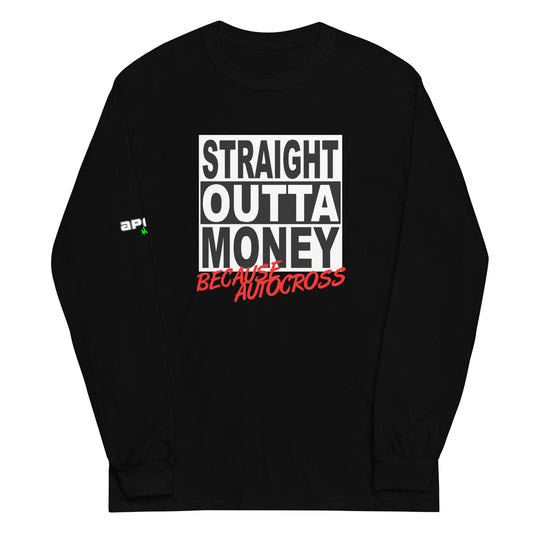 Straight Outta Money Because Autocross - Men’s Long Sleeve Shirt