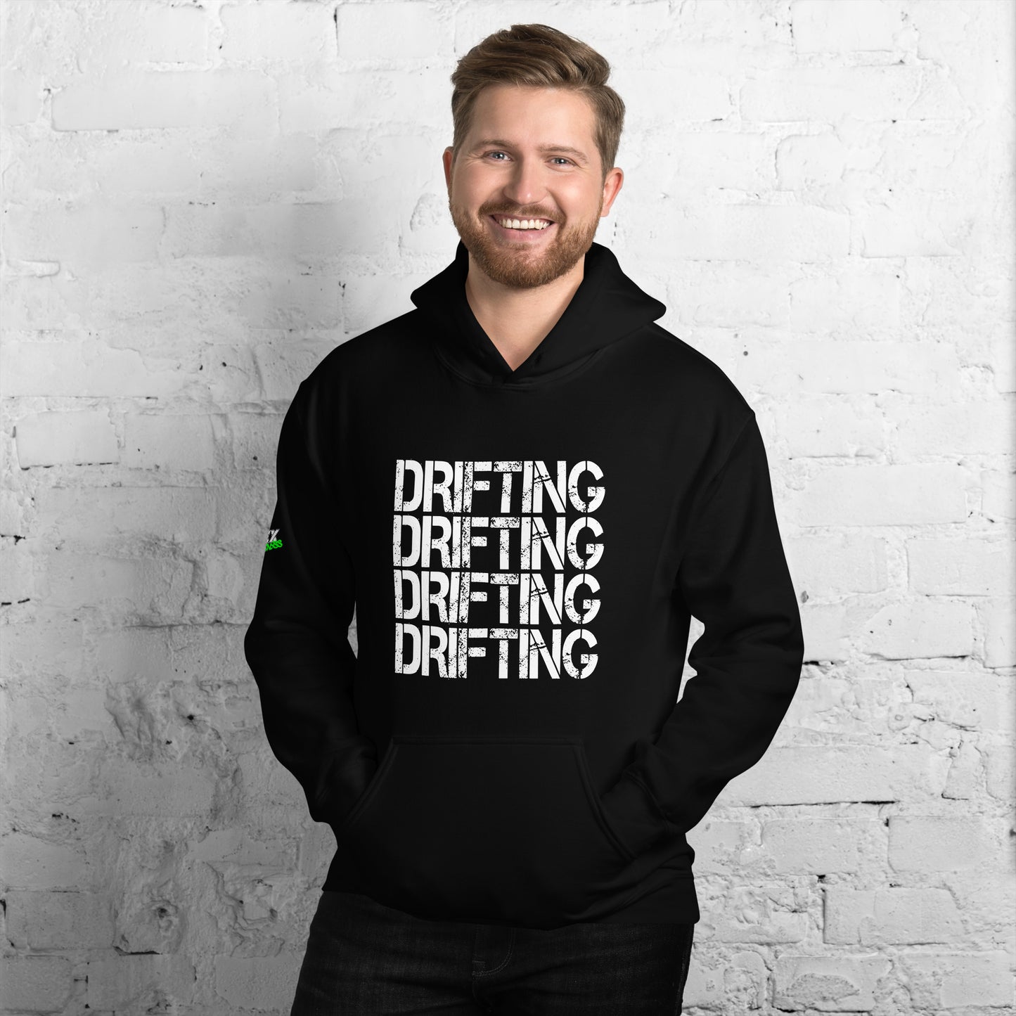 Drifting (white) - Hoodie (Unisex)